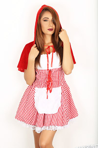 Sexy Lilly in a Little Red Riding Hood Costume