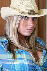 Cowgirl Stina in White Panties