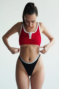 Ira Sedina in a Black Thong